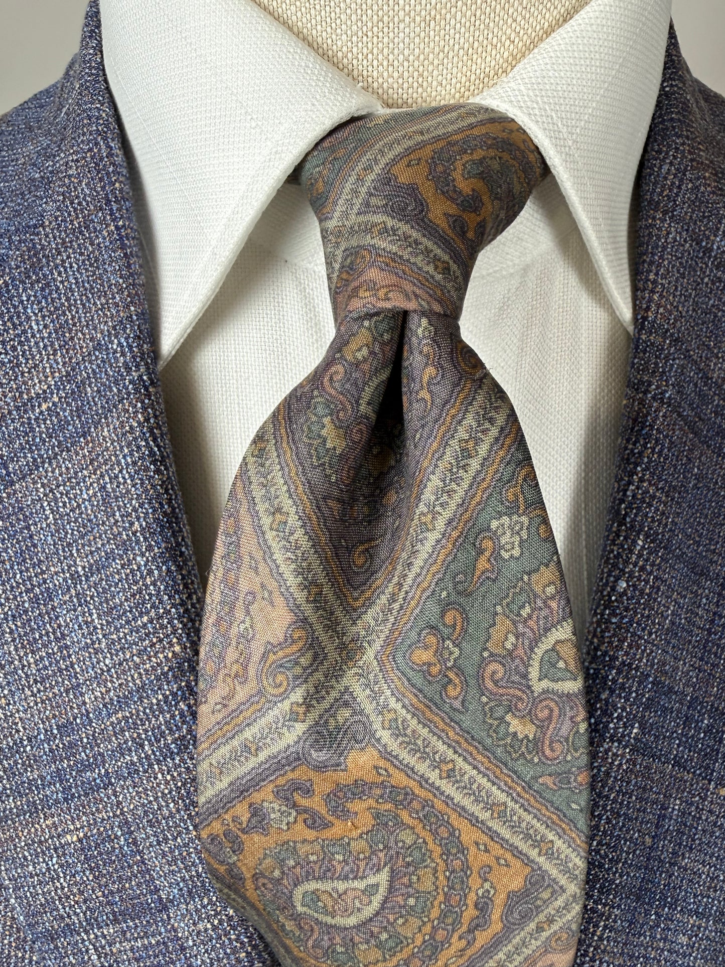 Cravatta Valentino shantung paisley geometrico lilla