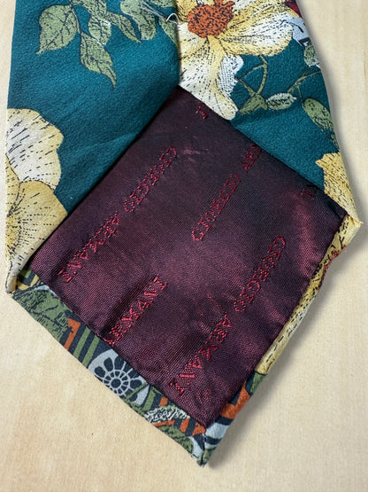 Cravatta Armani in crêpe di seta floreale