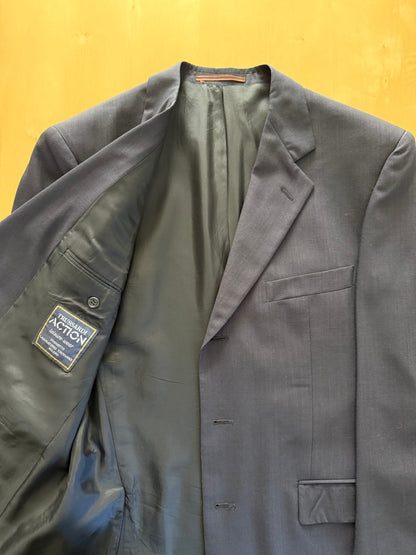 Completo fresco lana blu Trussardi anni '90 - tg. 50