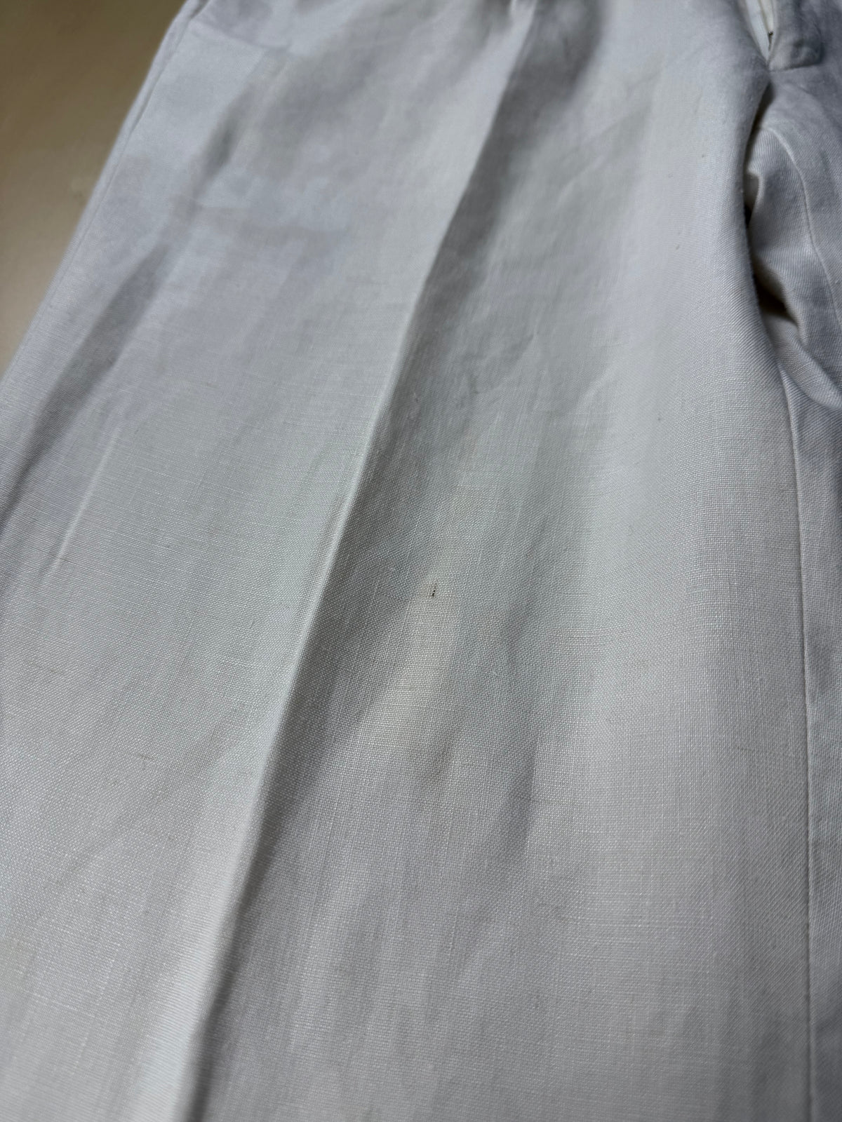 Pantaloni in lino bianco anni '70/'80 - tg. 48/50
