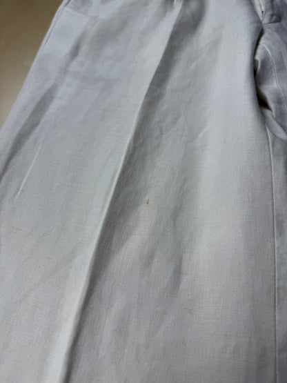 Pantaloni in lino bianco anni '70/'80 - tg. 48/50
