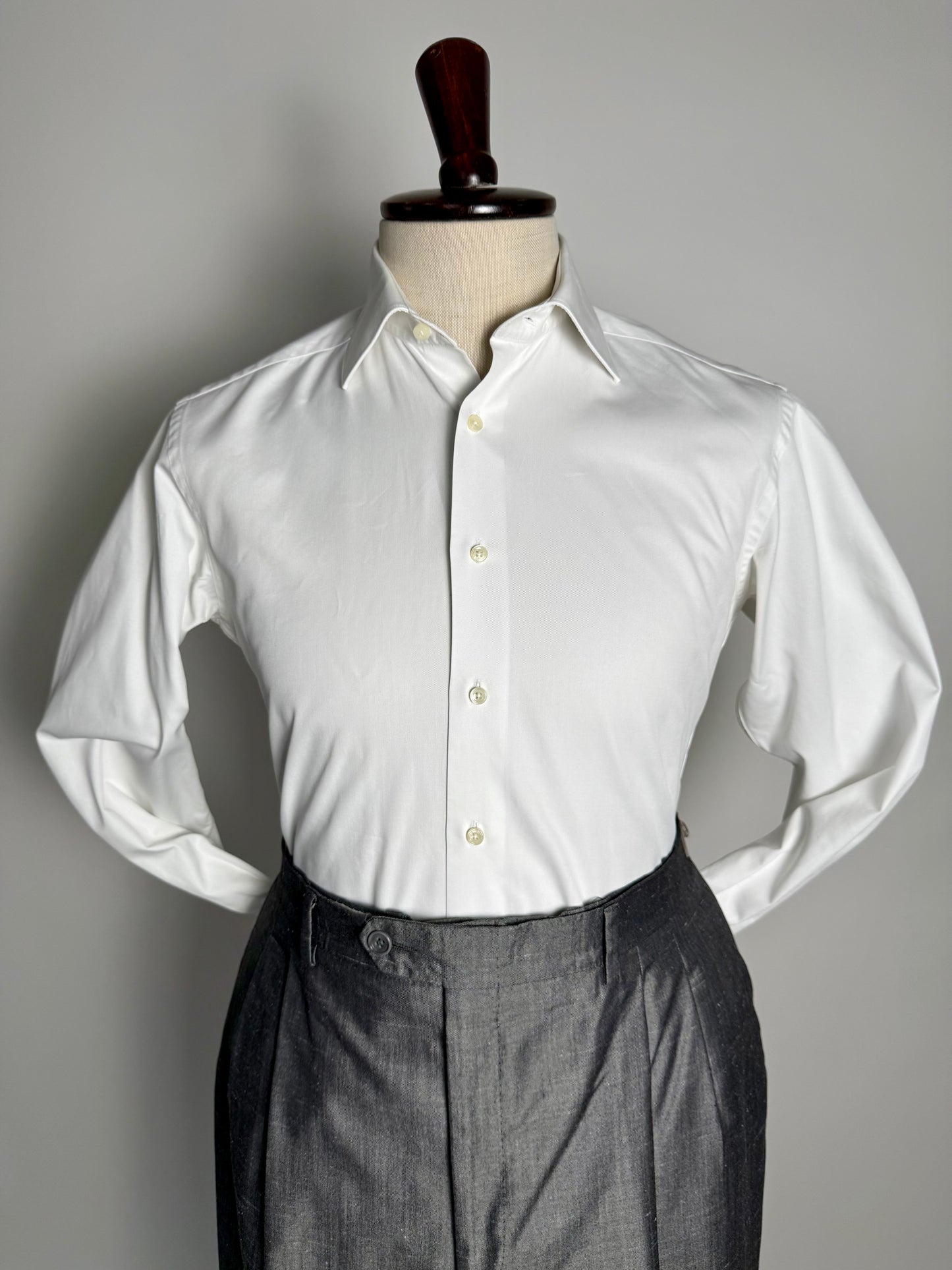 Camicia bianca Suitsupply twill cotone egiziano - XS/S collo 38