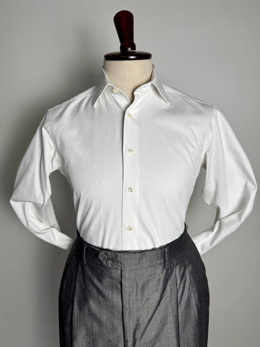 Camicia bianca Suitsupply twill cotone egiziano - XS/S collo 38