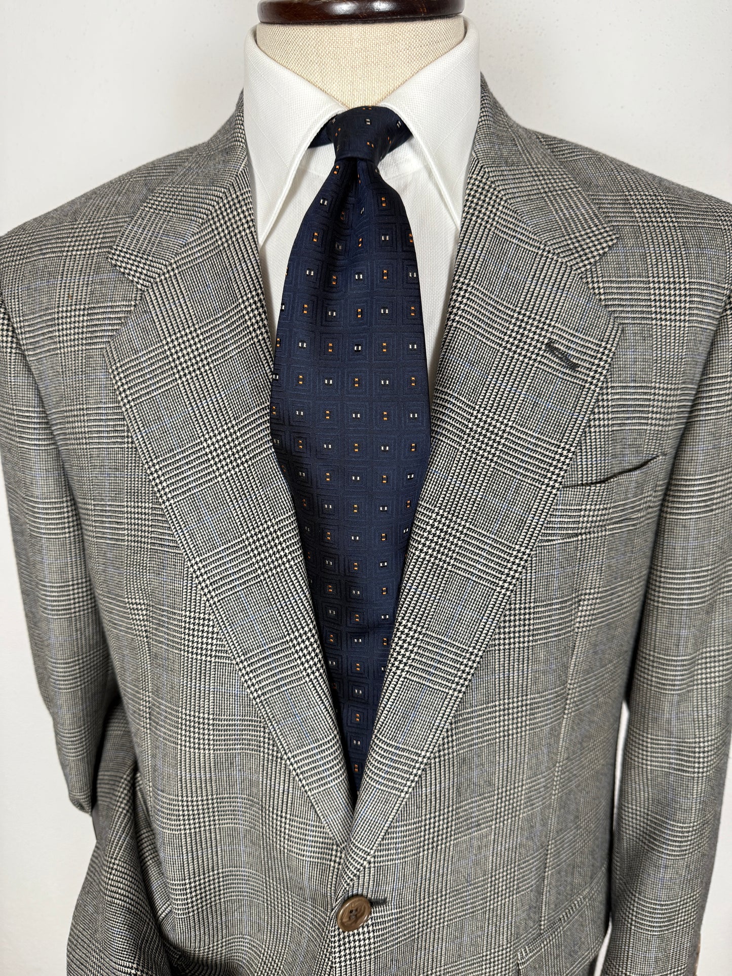 Completo anni ‘80 in flanella principe di Galles - tg. 50