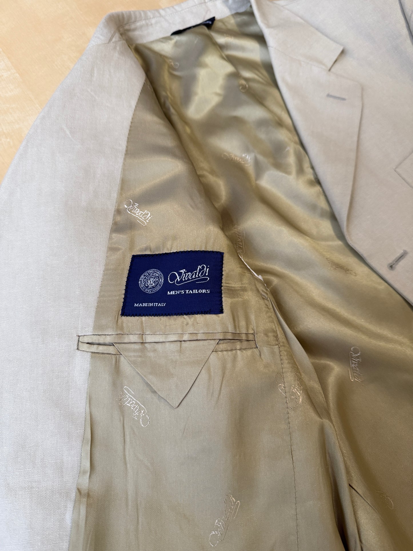 Completo beige in lino e cotone - tg. 52