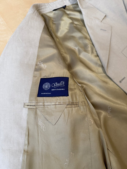 Completo beige in lino e cotone - tg. 52