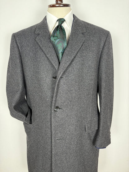 Cappotto anni ‘60 in panno di lana antracite - tg. 50-54