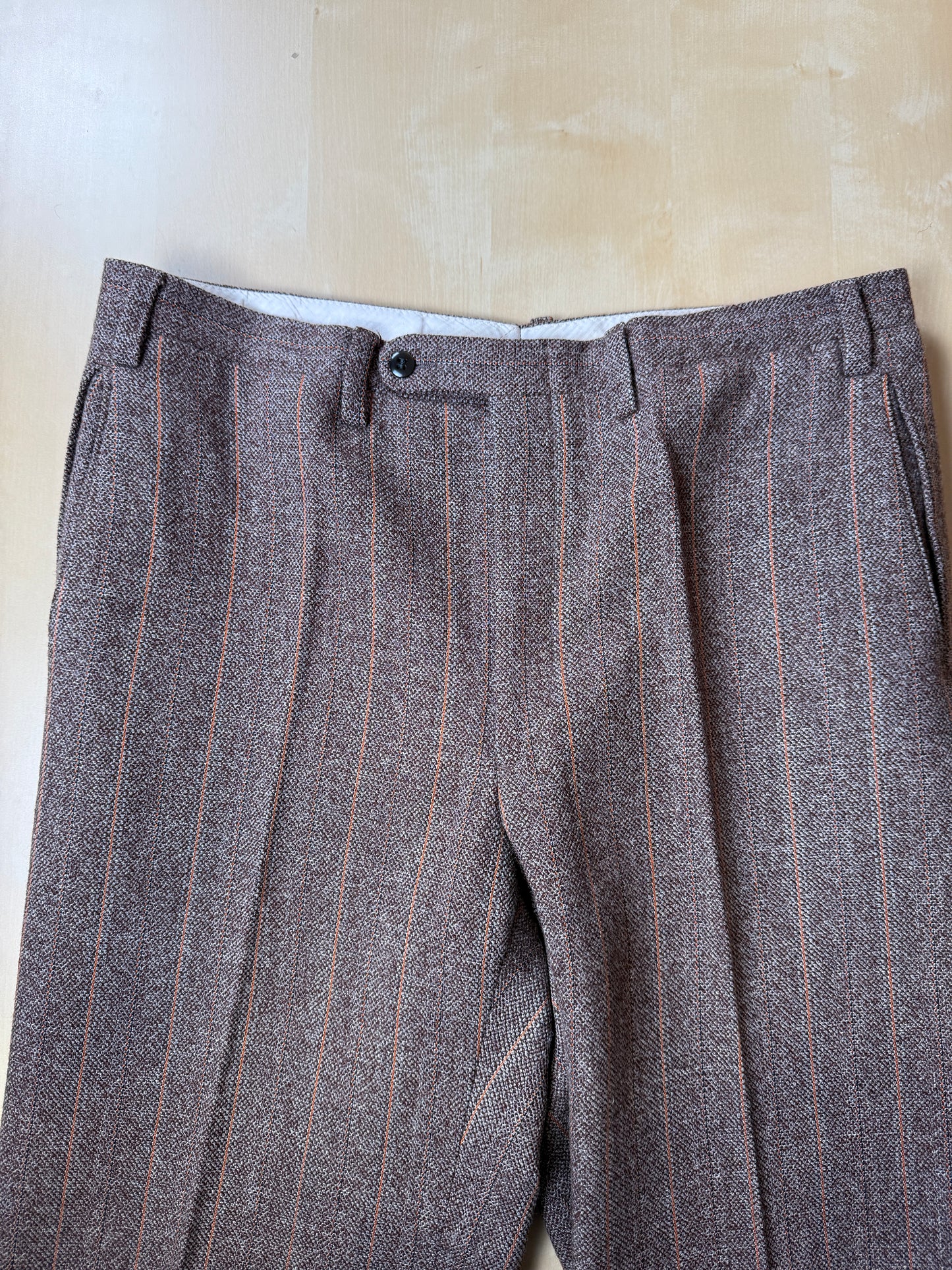 Completo anni ‘70 tweed marrone - tg. 50