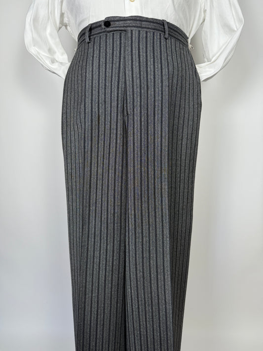Pantalone anni ‘70 grigio a righe (morning dress) - tg. 44/46