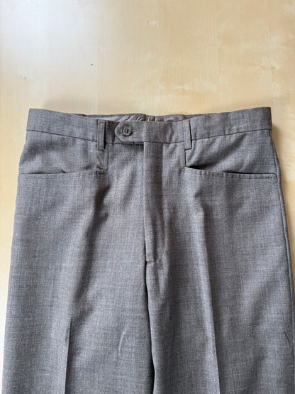 Pantaloni fresco lana marrone tabacco (NOS) - tg. 46
