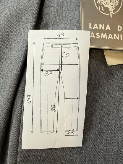 Pantaloni anni ‘90 flanella pettinata grigio chiaro (NOS) - tg. 52/54