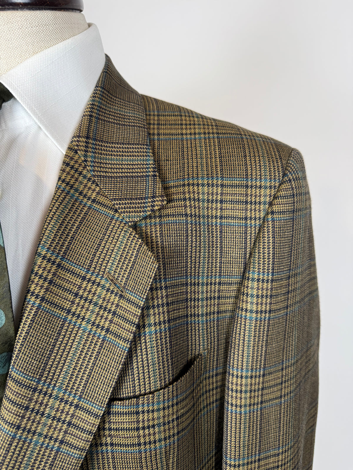 Giacca Valentino anni '80 principe di Galles verde - tg. 52