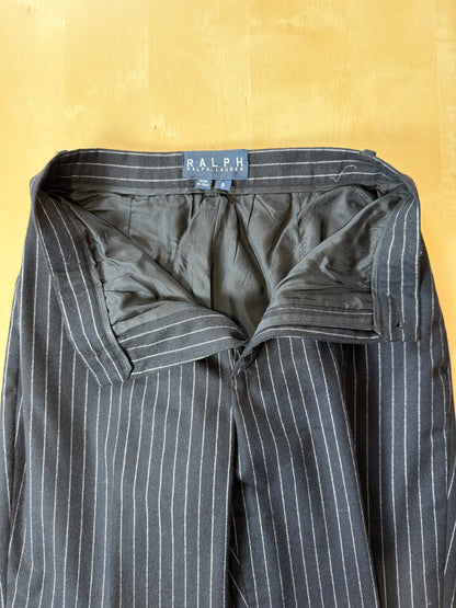 Tailleur Ralph Lauren gessato taglio maschile in lana e cashmere - tg. 40