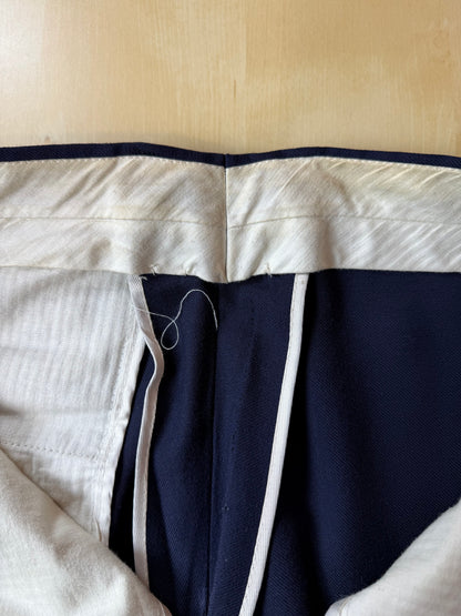 Completo doppiopetto anni '70 flanella blu - tg. 46
