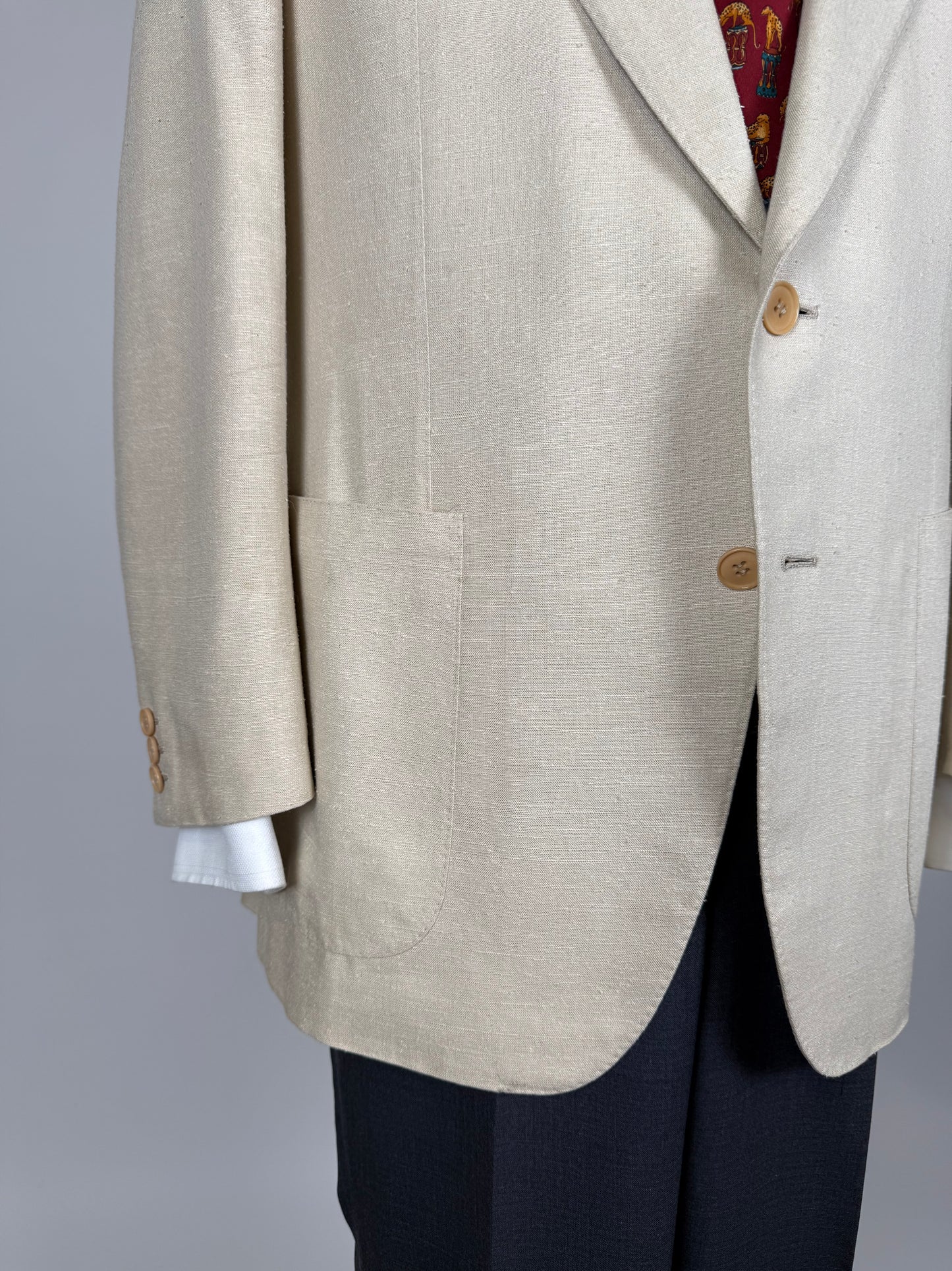 Giacca Lanvin anni '70/'80 in pura seta avorio - tg. 48