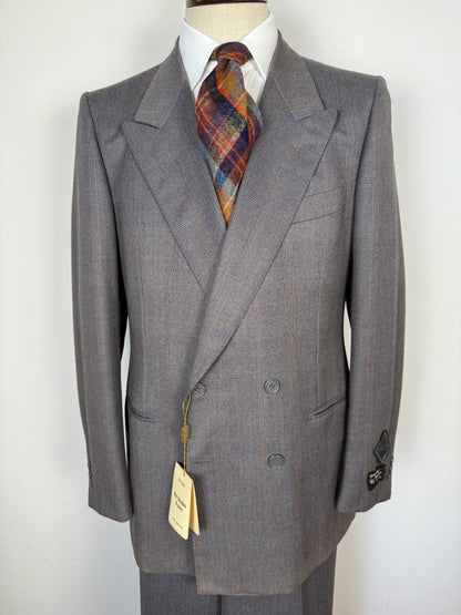 Completo doppiopetto anni ‘70/‘80 flanella principe di Galles (NOS) - tg. 48