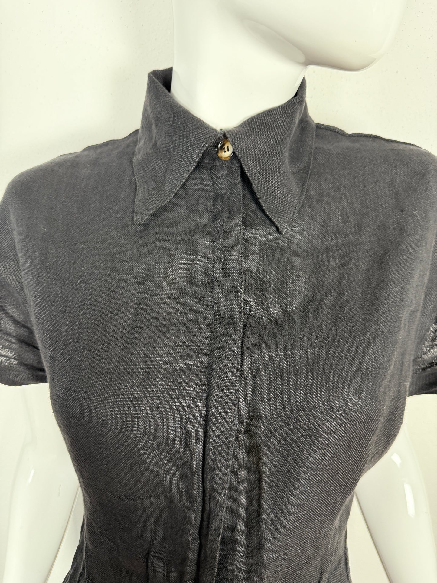 Tuta in lino nera anni ‘70 - tg. 44