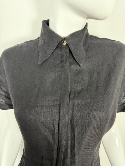 Tuta in lino nera anni ‘70 - tg. 44