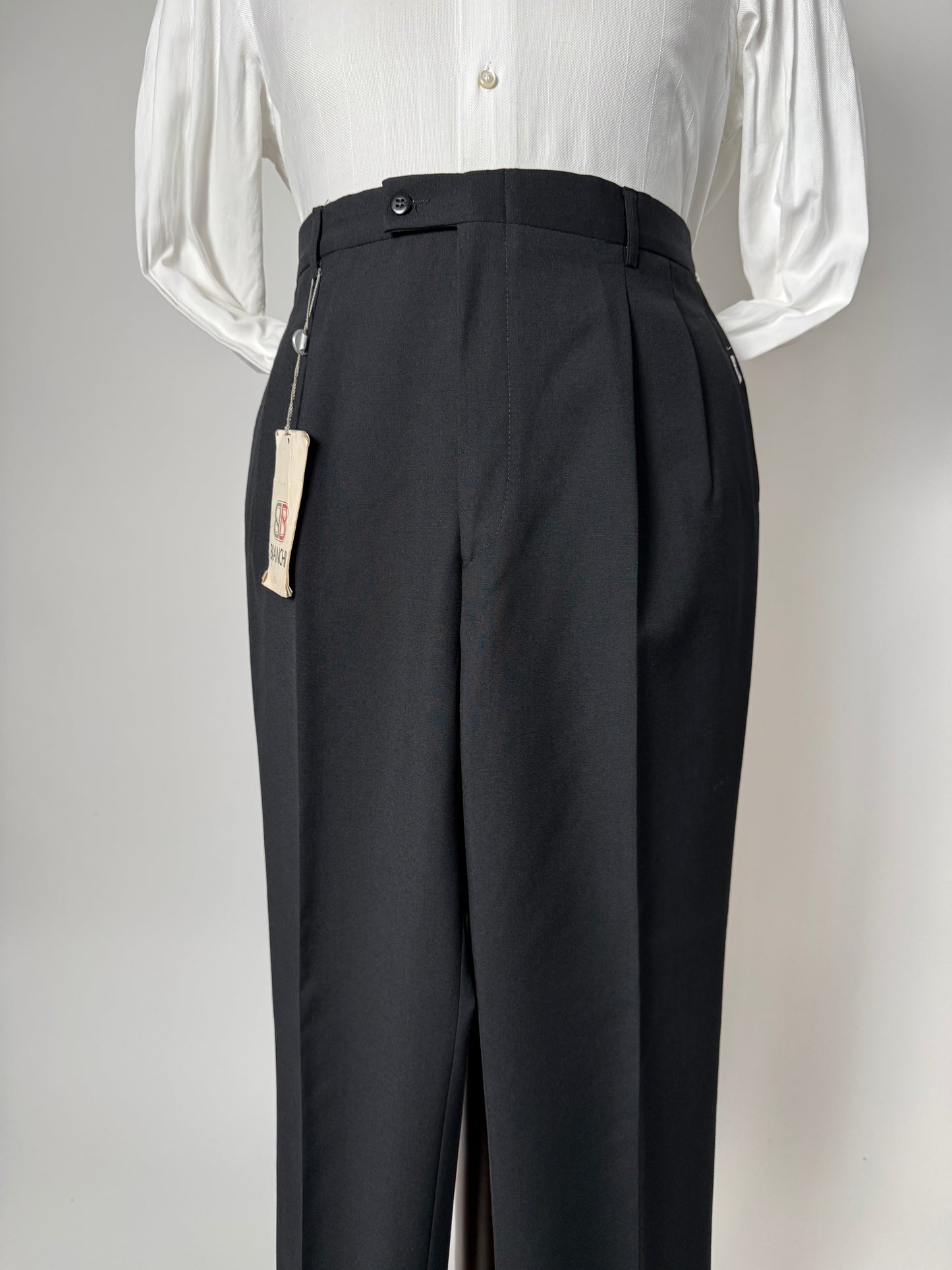 Pantaloni fresco lana blu notte anni ‘80/‘90 (NOS) - tg. 54