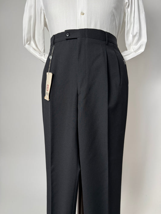 Pantaloni fresco lana blu notte anni ‘80/‘90 (NOS) - tg. 54