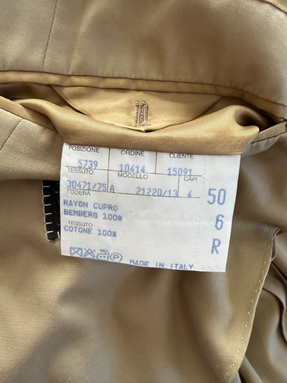 Completo Canali anni '90 twill di cotone beige - tg. 50
