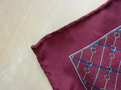 Pochette vintage bordeaux con morsetti