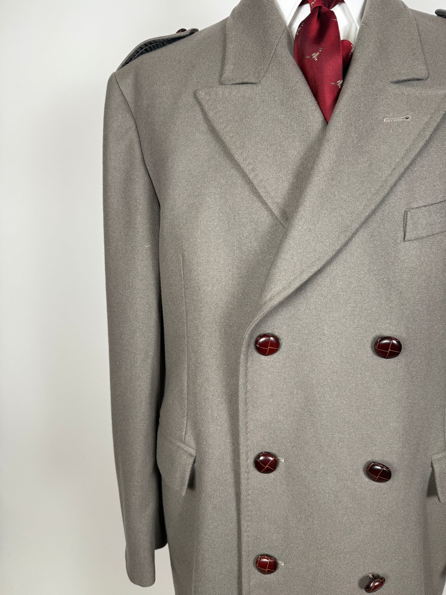 Cappotto De Paz doppiopetto grigio/cachi - tg. 56-58