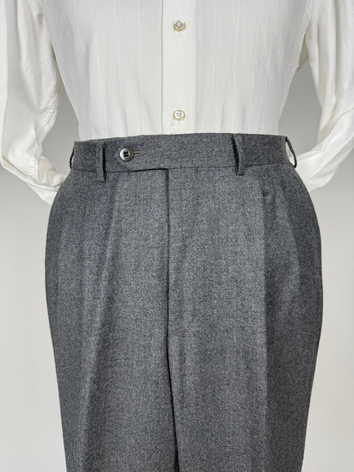 Pantaloni De Paz flanella grigio medio - tg. 50/52