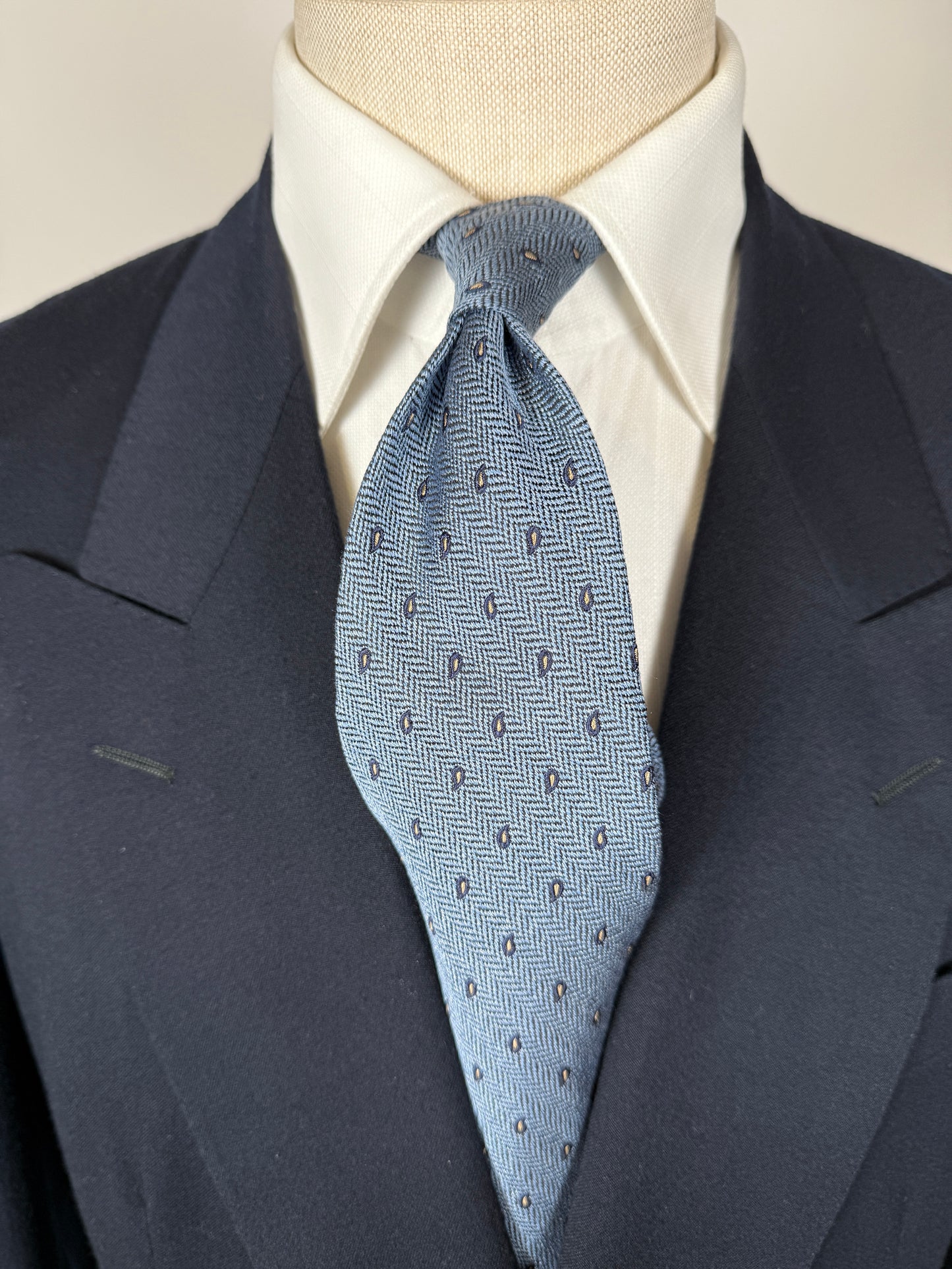 Cravatta Brooks Brothers herringbone e paisley made in USA