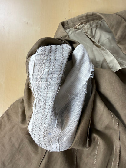 Giacca Corneliani anni '80 lino tabacco - tg. 48/50