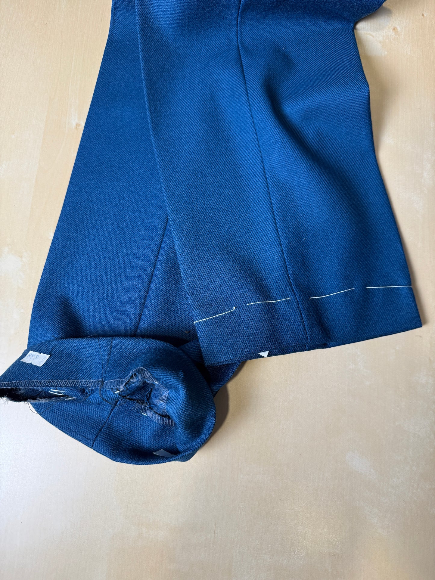 Pantaloni anni ‘70 flanella color ottanio (NOS) - tg. 46