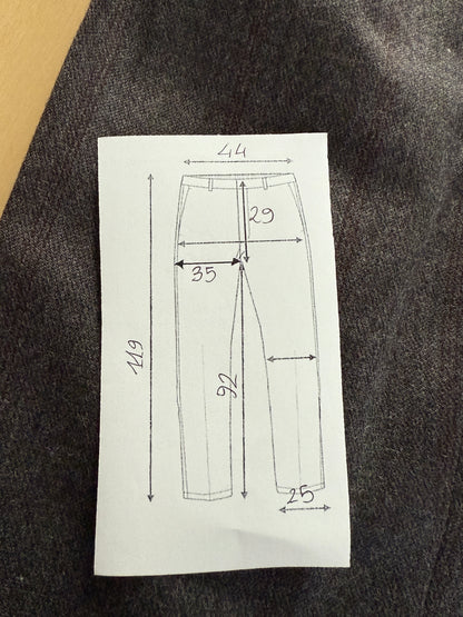 Pantaloni flanella antracite gessato anni ‘90 (NOS) - tg. 50