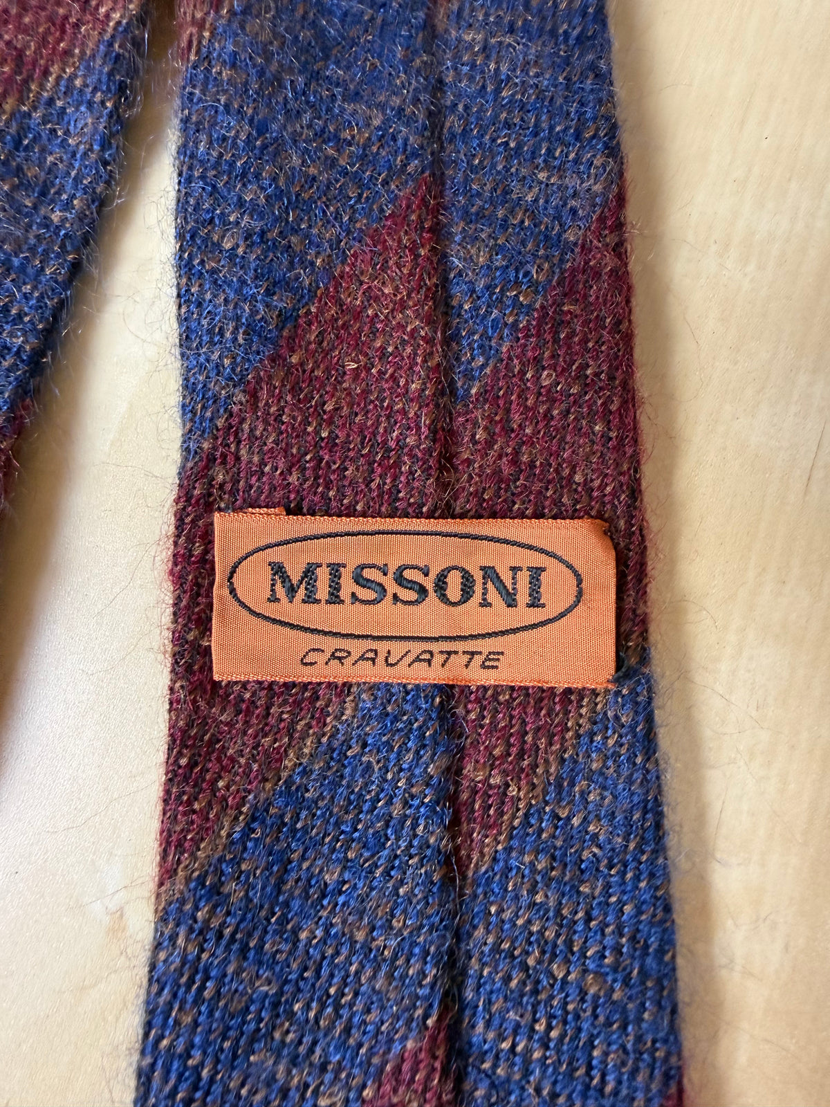 Cravatta Missoni mohair e lana a righe