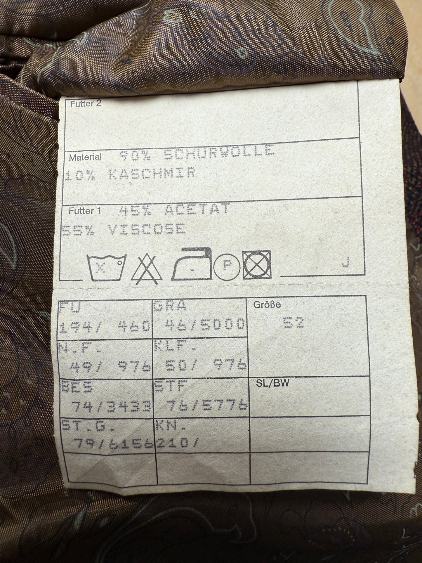 Giacca “Tracht” tirolese in lana e cashmere - tg. 52/54