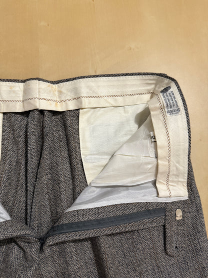 Pantalone anni ‘80 in tweed herringbone (NOS) - tg. 48