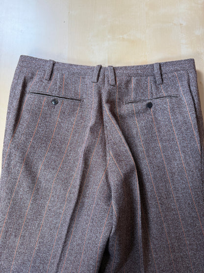 Completo anni ‘70 tweed marrone - tg. 50