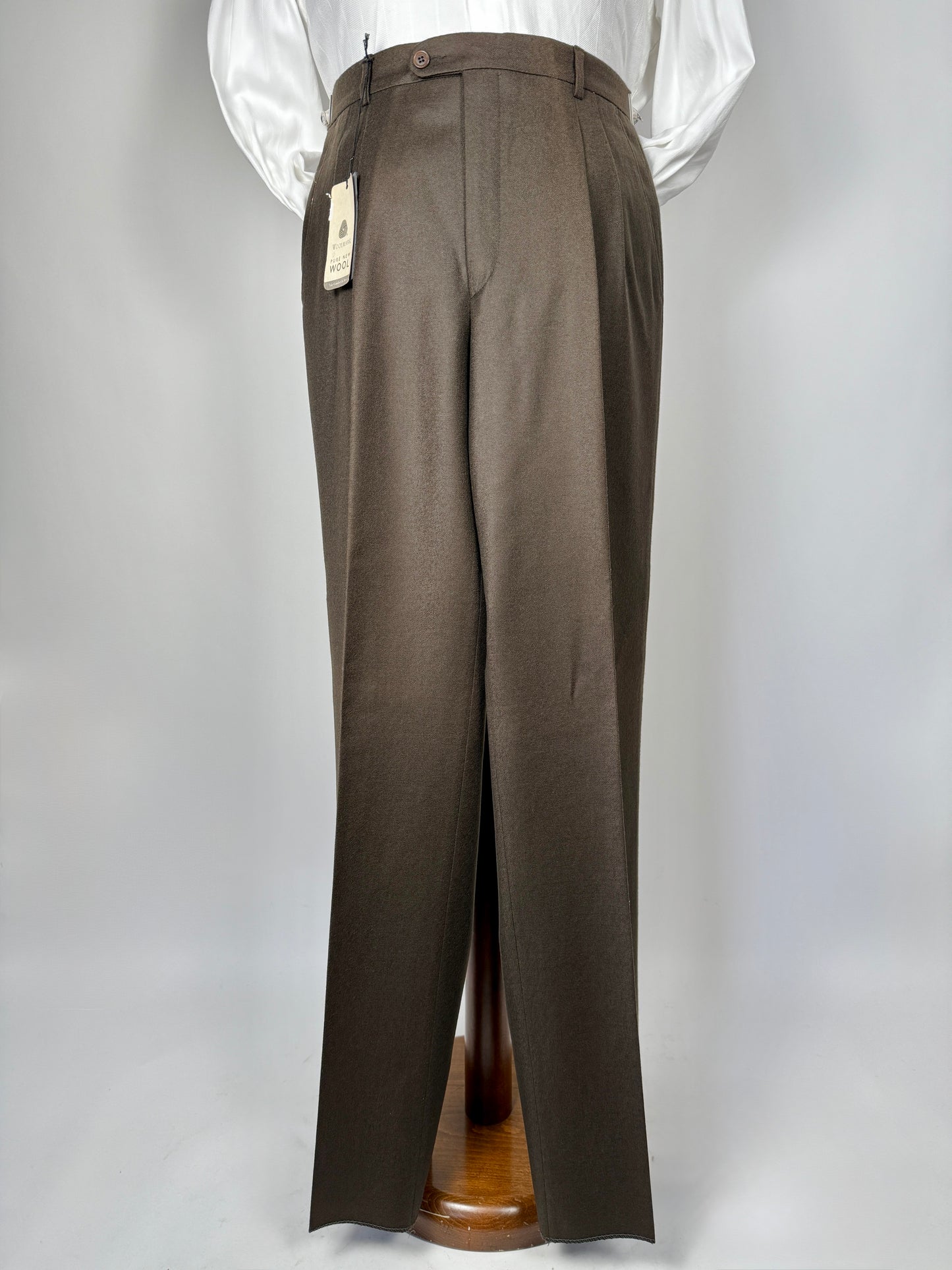 Pantaloni anni ‘90 in flanella marrone (NOS) - tg. 48