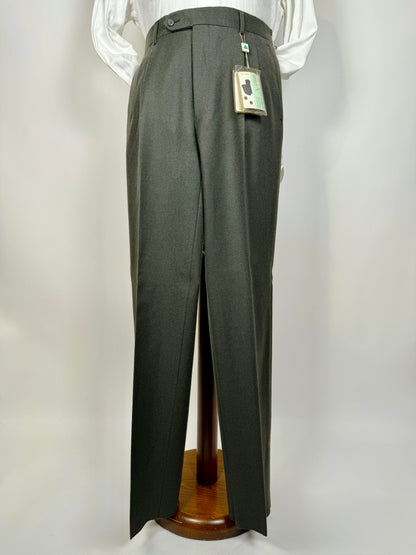 Pantaloni anni ‘70/‘80 in flanella verde scuro (NOS) - tg. 48