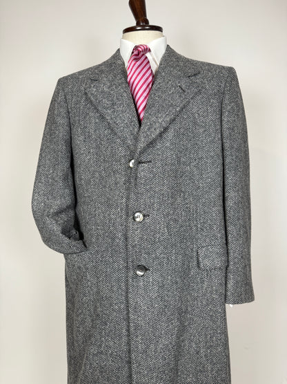 Cappotto anni ‘60/‘70 tweed spigato/chevron - tg. 52-54