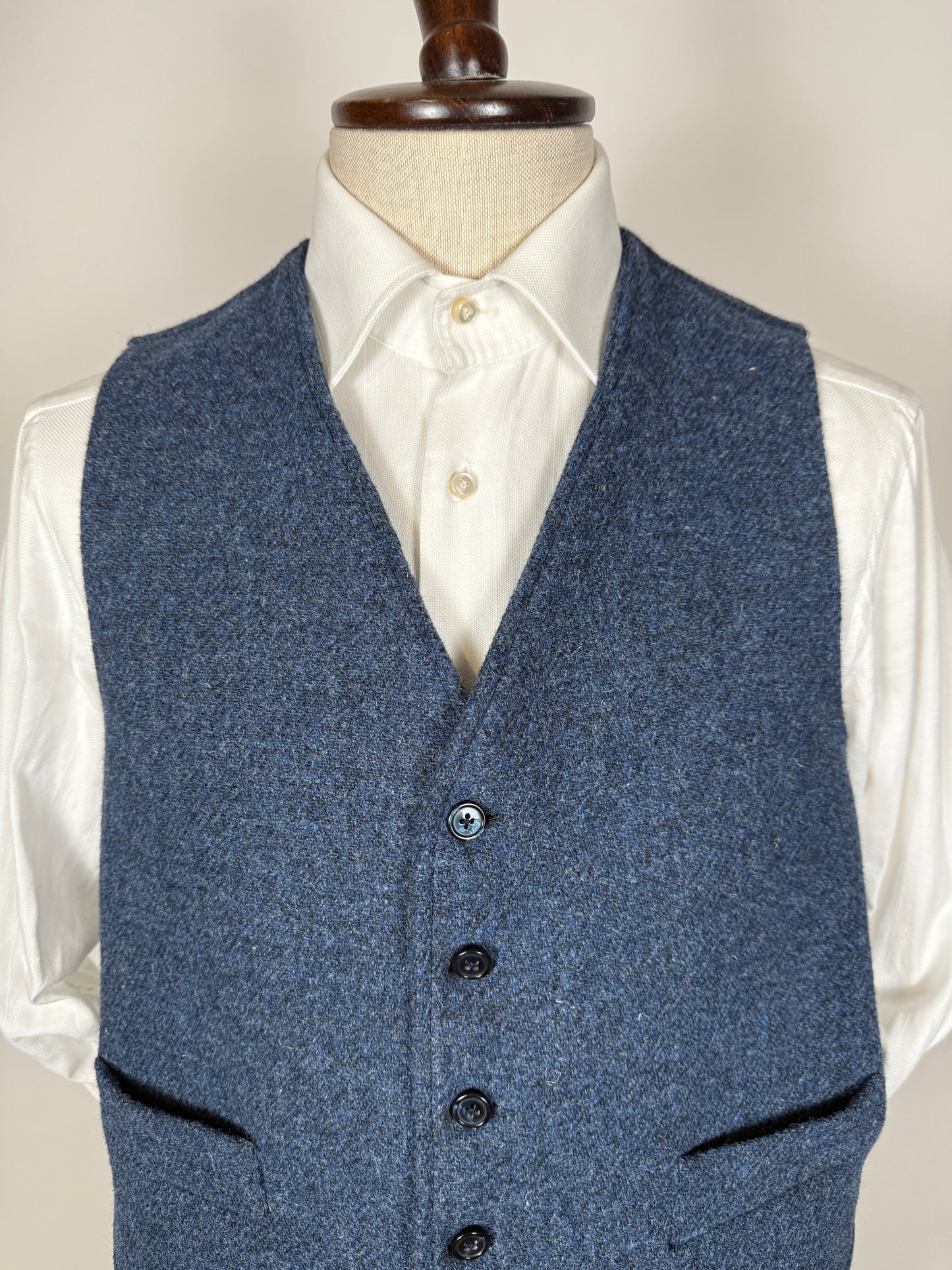 Panciotto in tweed blu - tg. 52/54