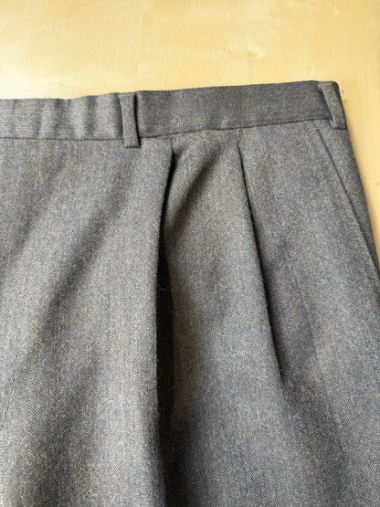 Pantaloni flanella marrone spigato - tg. 56/58