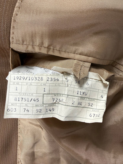 Completo Corneliani anni ‘70 lana pettinata marrone - tg. 48