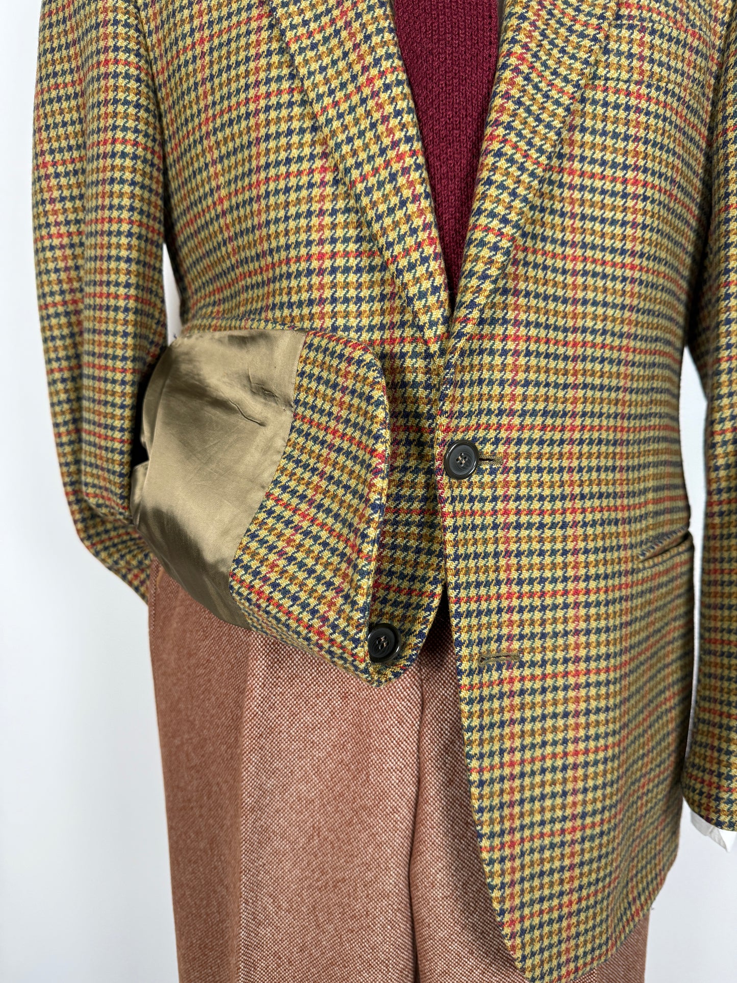 Giacca anni ‘80 pied-de-poule in misto lana - tg. 48