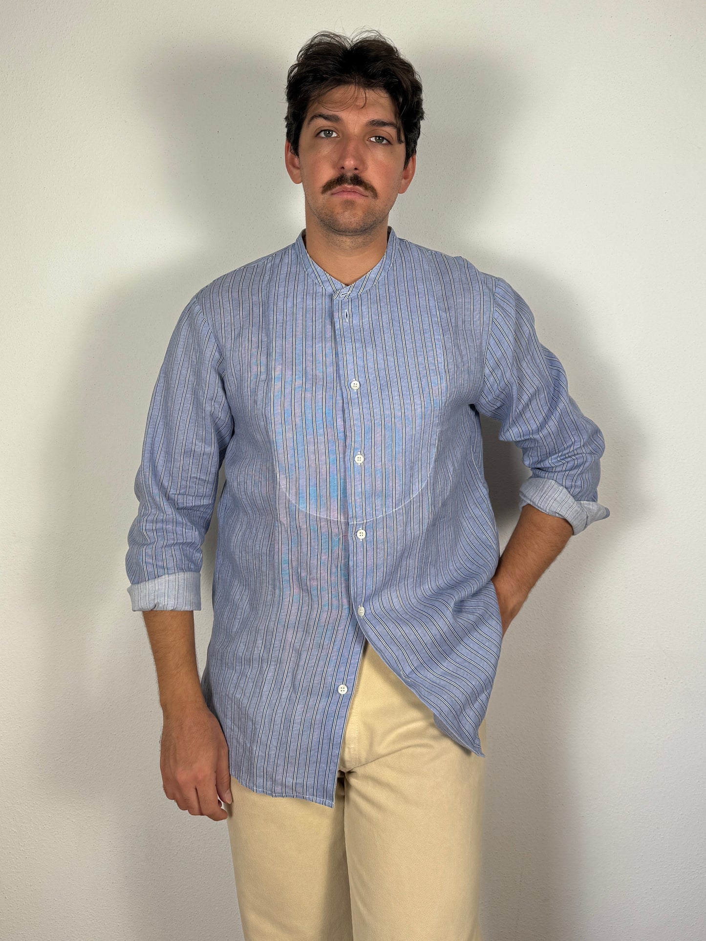 Camicia CP company in ramia con collo coreano (SS 2004) - L