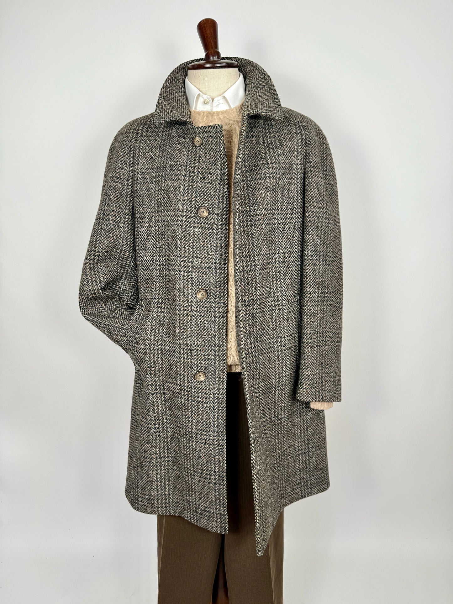 Cappotto raglan in tweed scozzese Crombie - tg. 50-52