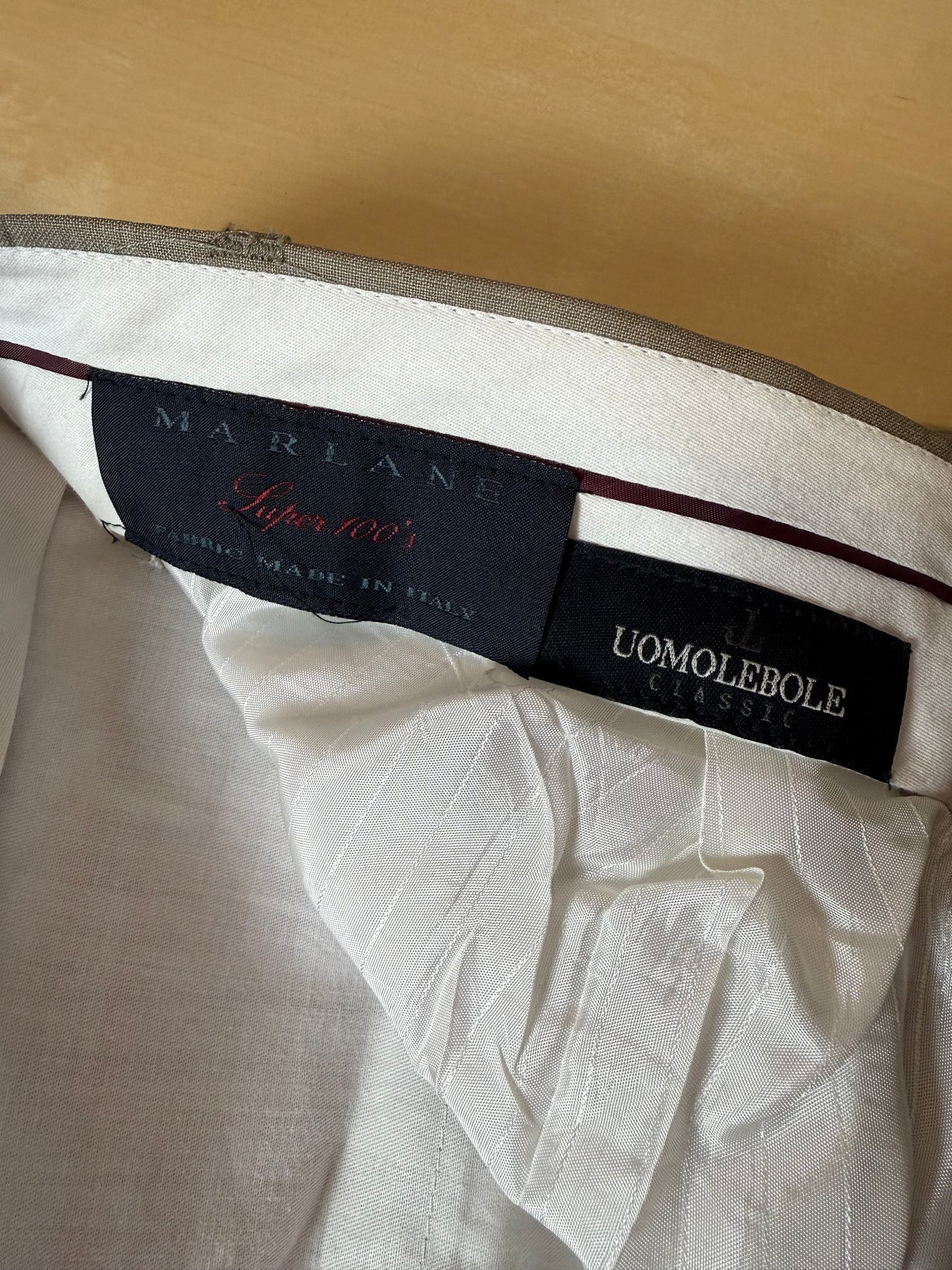 Pantaloni fresco lana verde salvia - tg. 50/52