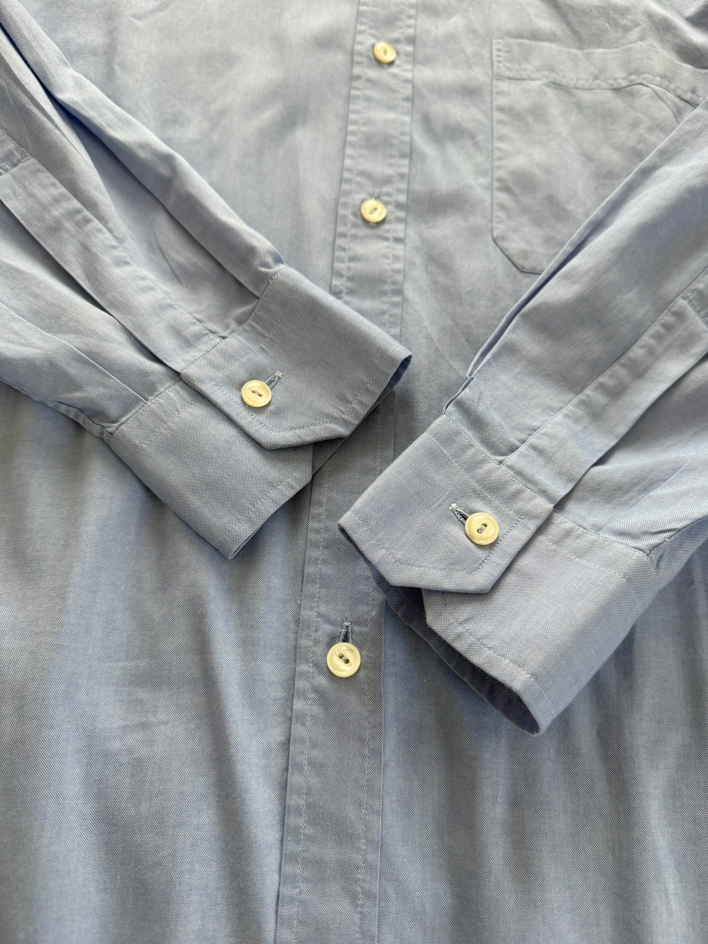 Camicia sartoriale anni ‘70/‘80 Oxford azzurro - M/L collo 42