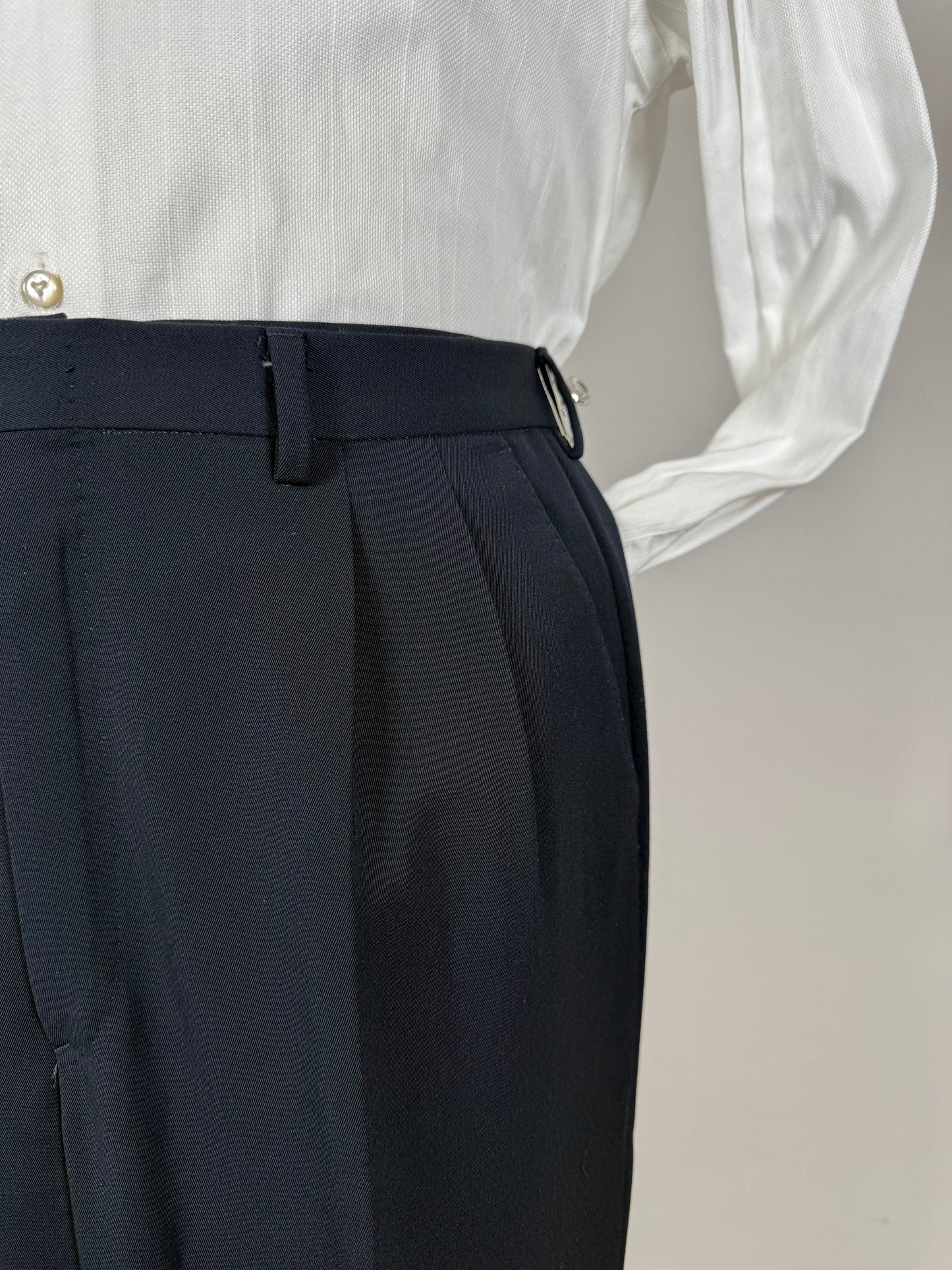Pantaloni anni '80 twill blu - tg. 48/50