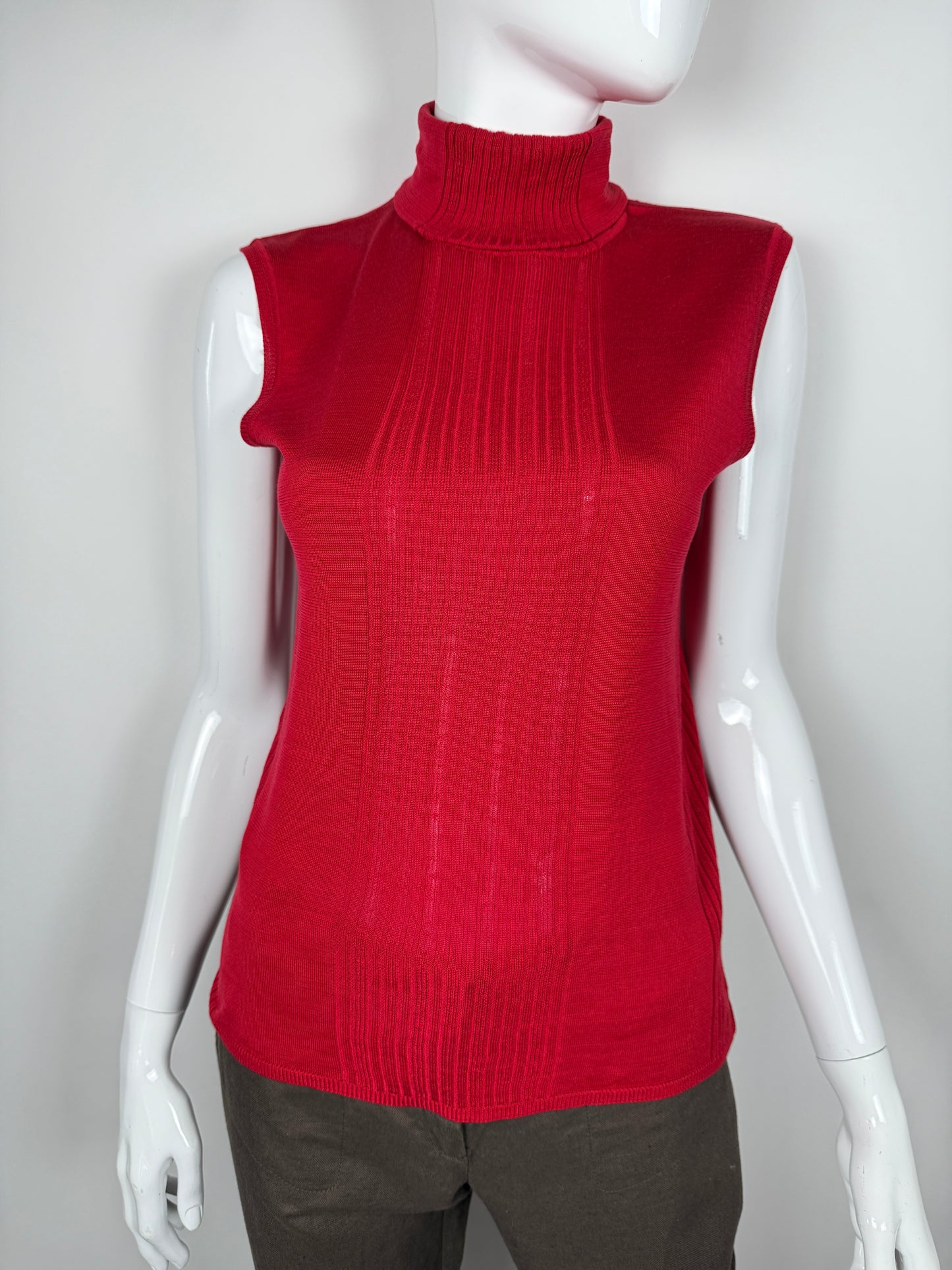 Maglia dolcevita smanicata in pura seta La Perla Malizia - tg. M