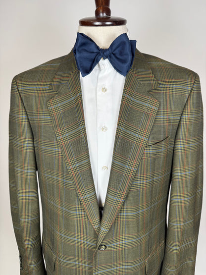 Giacca Valentino anni ‘80 hopsack principe di Galles verde - tg. 50/52